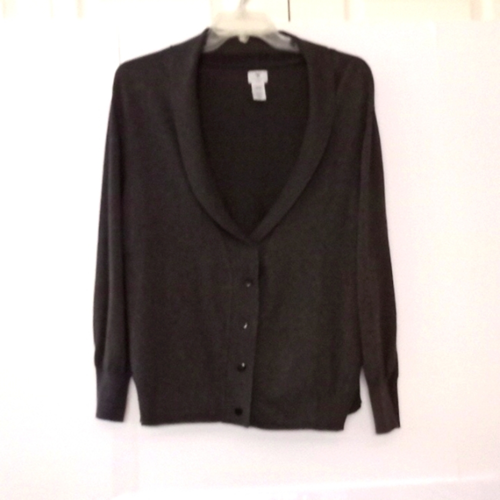Worthington Women's Shawl Collar Sweater - Size (3X) - Smokey Gray